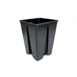 Pot carré Noir Pro 3.4L 15x15x20cm