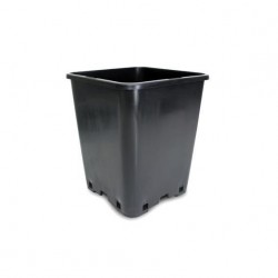 Pot carré Noir Pro 6L 18x18x23cm