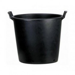 Pot rond Noir 30L avec poignées 40x33cm